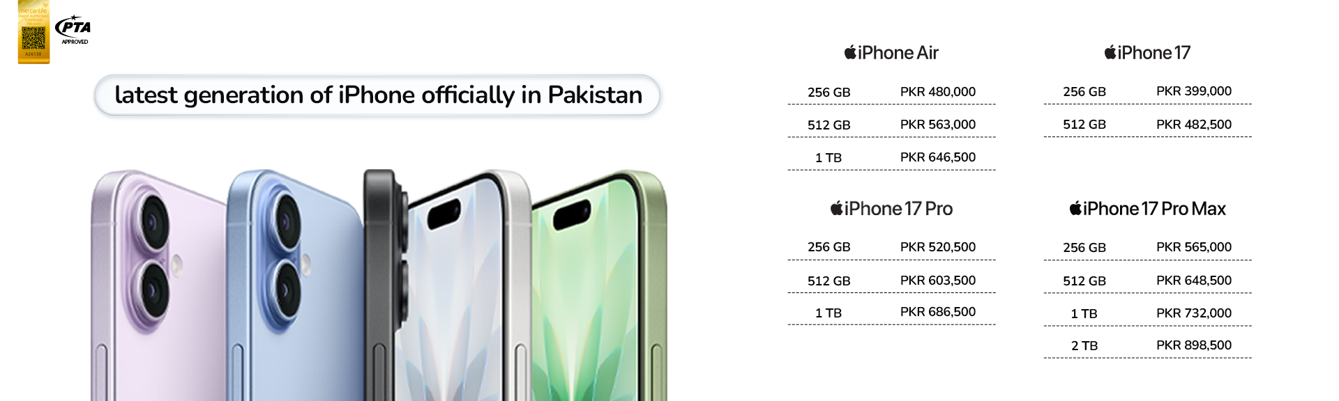 iPhone 17 Series Pricing